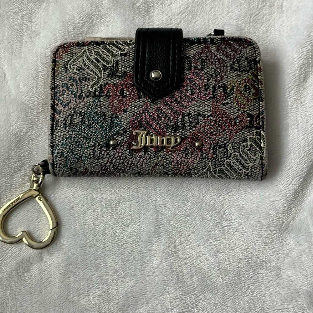 Juicy Couture Multicolor Wallet with Heart Keychain